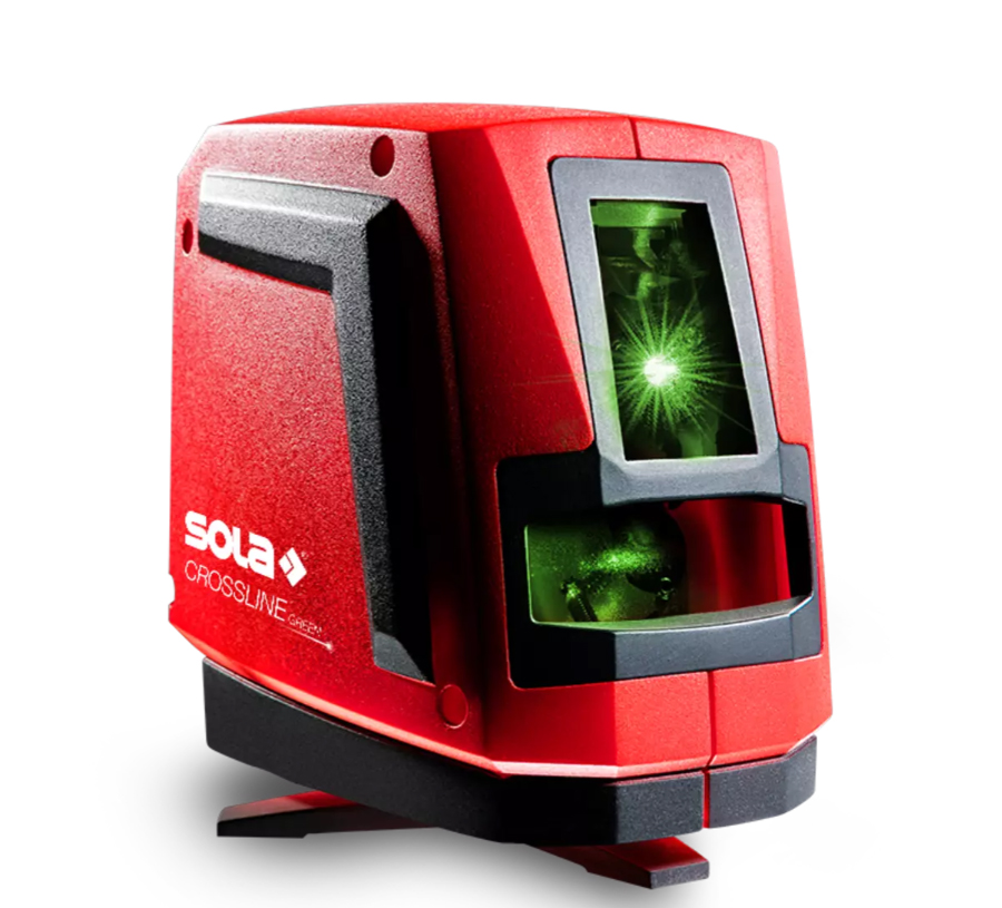 Линеен лазерен нивелир с аксесоари SOLA Crossline Green