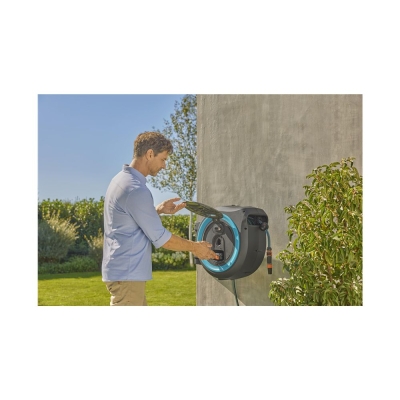 Акумулаторна стенна макара с маркуч Gardena PowerRoll XXL Solo, 13 мм, 40 м, без батерия и зарядно устройство (18645-55)
