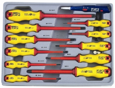 Комплект отвертки изолирани Force, 1000V, 12 части