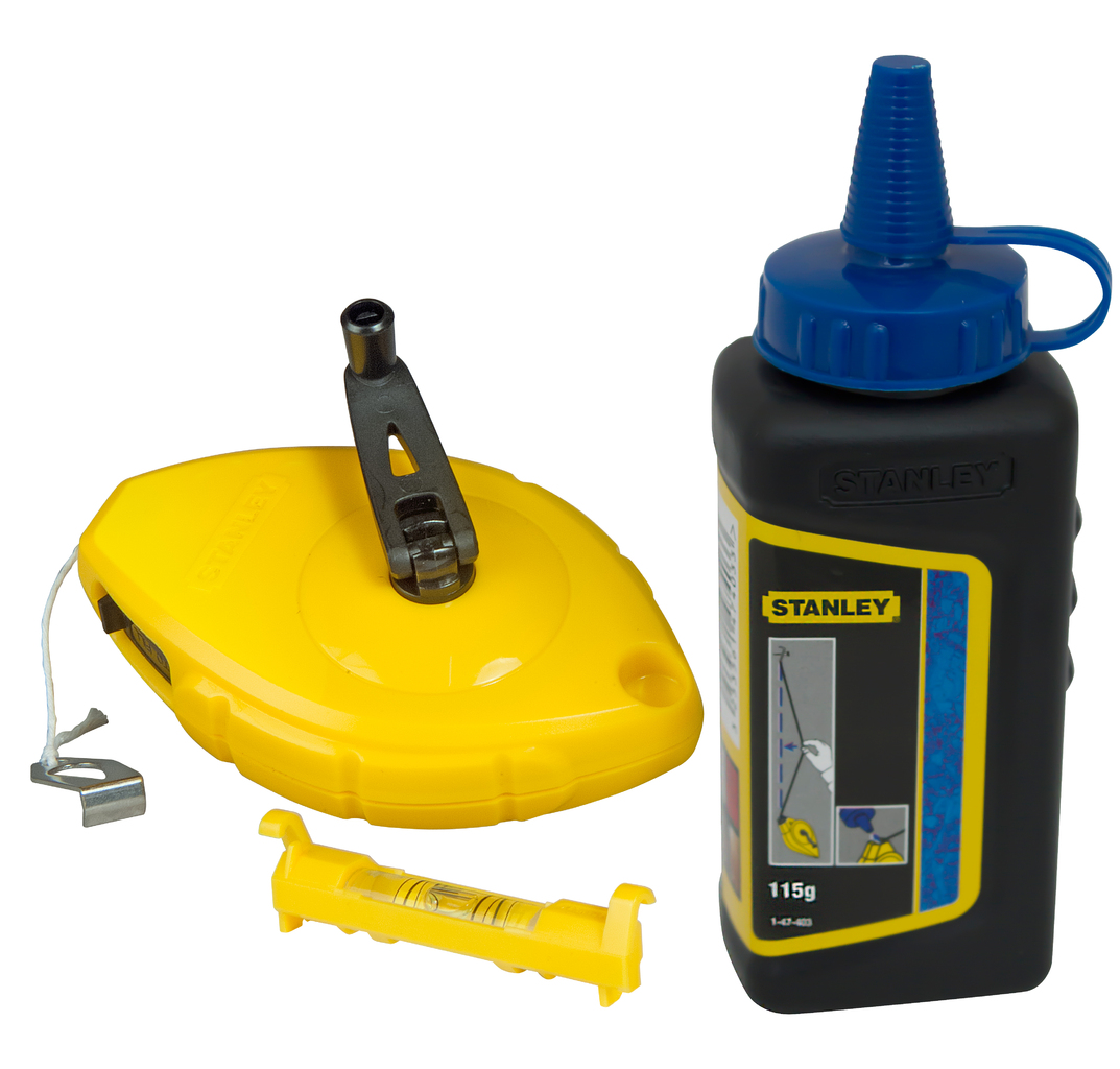 Чертилка със синя боя и нивелир STANLEY - от Etools.bg Чертилка със синя боя и нивелир STANLEY