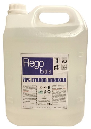 REGO EXTRA Препарат 70% етилов алкохол 5 л - от Etools.bg REGO EXTRA Препарат 70% етилов алкохол 5 л