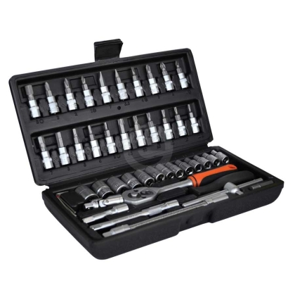 Комплект гедоре PREMIUM, 1/4", 45 части