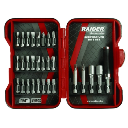Комплект накрайници Raider, 1/4", 29 бр. (157792)