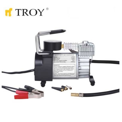 Компресор за гуми с манометър Troy, 150 Psi, 12V, 23A