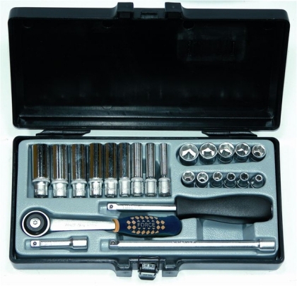 Гедоре Force, 1/4", шестостен, 4-13мм, 25 части