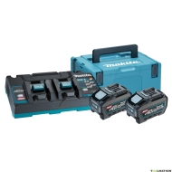 MAKITA XGT MAKPAC BL4050FX2 Комплект акумулаторни батерии и зарядно устройство 40 V 2x5 Ah (191U13-9)