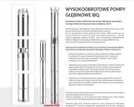 IBO 3” IBQ 2-6 Монофазна многостъпална сондажна помпа за вода 800 W 85 м 78 мм 85 л/мин вградена защита при работа на сухо