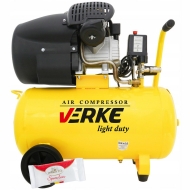 VERKE V81152 Монофазен двуглав маслен компресор 2200 W 440 л/мин 50 л 8 бара