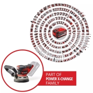 Акумулаторен ексцентър Einhell TP-RS 18/32 Li BL - Solo, 18 V, ф125 мм, без батерии и зарядно устройство (4462020)