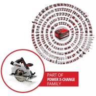 Акумулаторен ръчен циркуляр Einhell TE-CS 18/190 Li BL Solo Power X-Change, 18 V, 190 мм, без батерии и зарядно устройство (4331210)