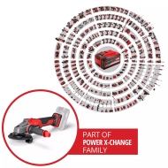 Акумулаторен ъглошлайф Einhell AXXIO, 18V, без батерии и зарядно устройство (4431140)