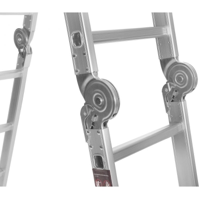Алуминиева сгъваема стълба с платформа Kraft&Dele KD4071, 4x4, 460 см, 150 кг