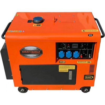 Дизелов монофазен генератор Kraft&Dele KD123, 7000 W, 16 л