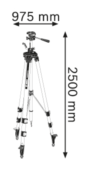 Строителен статив BOSCH BT 250 Professional, 97-250см (0601096A00)