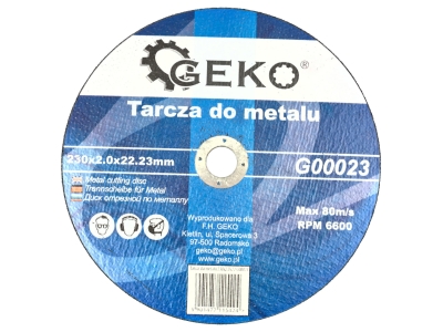 Диск за рязане на метал GEKO G00023, ф230х2.0х22.23 мм
