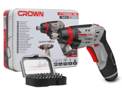 Акумулаторна отвертка в кутия с аксесоари CROWN CT22024 MC