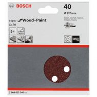 BOSCH Professional C430 Шкурка за ексцентършлайф 5 бр. 125 мм P40 (2608605640)-1